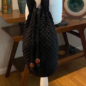 Crochet Drawstring Bucket Bag